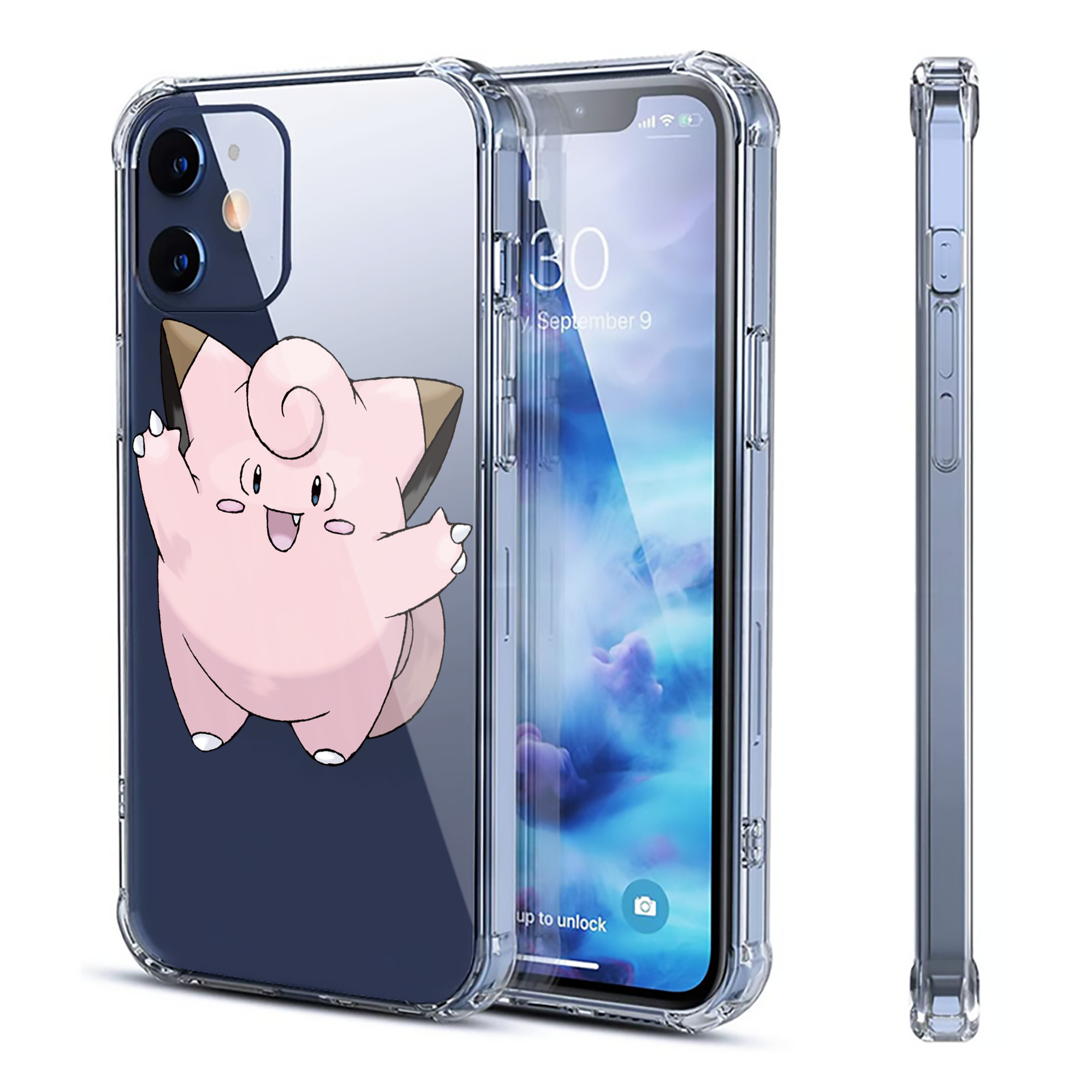 （画像用） ポケットモンスター Pokémon 【iPhone 12シリーズ対応】透明スマホケース（クリアソフトケース）